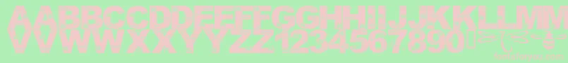 LmsFoundInCandicesGarden Font – Pink Fonts on Green Background