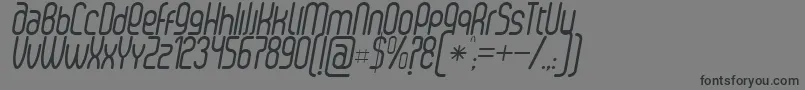 Шрифт SenziRegularItalic – чёрные шрифты на сером фоне