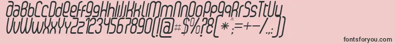 SenziRegularItalic Font – Black Fonts on Pink Background