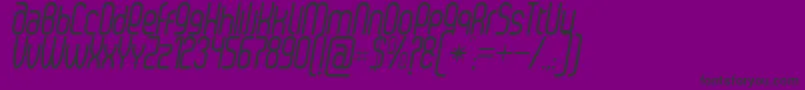SenziRegularItalic Font – Black Fonts on Purple Background