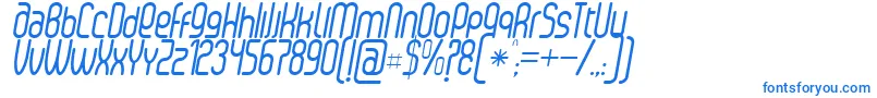 SenziRegularItalic Font – Blue Fonts on White Background