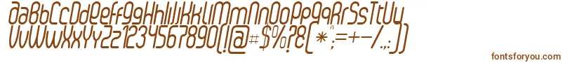 SenziRegularItalic Font – Brown Fonts on White Background