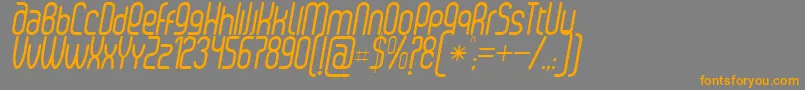 SenziRegularItalic Font – Orange Fonts on Gray Background