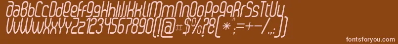 SenziRegularItalic Font – Pink Fonts on Brown Background
