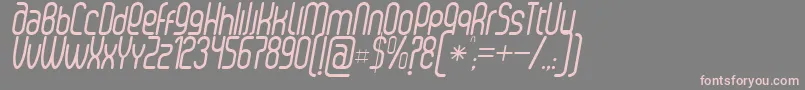 SenziRegularItalic Font – Pink Fonts on Gray Background