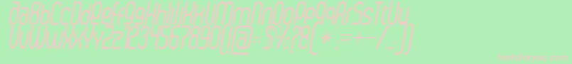 フォントSenziRegularItalic – 緑の背景にピンクのフォント