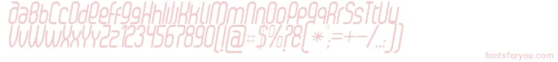 SenziRegularItalic-fontti – vaaleanpunaiset fontit valkoisella taustalla