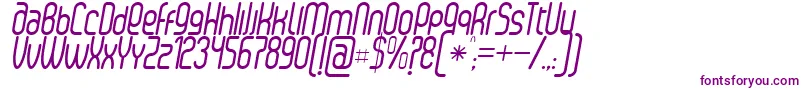 SenziRegularItalic-fontti – violetit fontit valkoisella taustalla