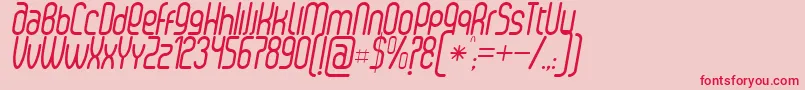 SenziRegularItalic Font – Red Fonts on Pink Background