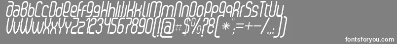SenziRegularItalic Font – White Fonts on Gray Background