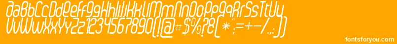 フォントSenziRegularItalic – オレンジの背景に白い文字