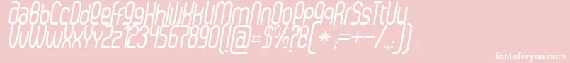 フォントSenziRegularItalic – ピンクの背景に白い文字