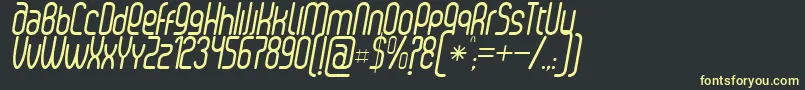 SenziRegularItalic Font – Yellow Fonts on Black Background