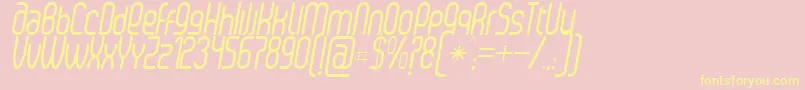 SenziRegularItalic Font – Yellow Fonts on Pink Background