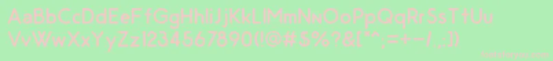 OdinRoundedRegular Font – Pink Fonts on Green Background