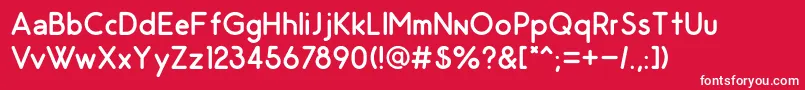 フォントOdinRoundedRegular – 赤い背景に白い文字
