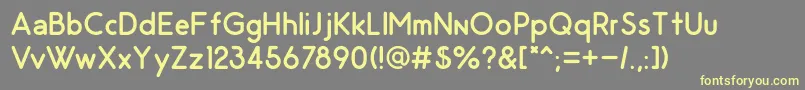 OdinRoundedRegular Font – Yellow Fonts on Gray Background