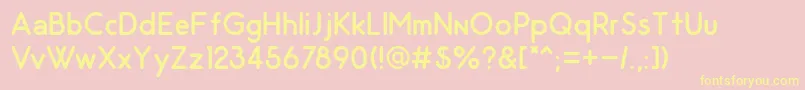 OdinRoundedRegular Font – Yellow Fonts on Pink Background