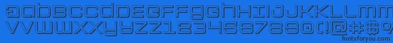 Colonymarines3D Font – Black Fonts on Blue Background