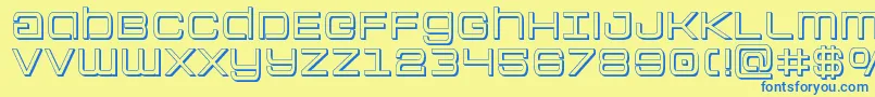 Colonymarines3D Font – Blue Fonts on Yellow Background