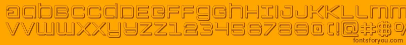 フォントColonymarines3D – オレンジの背景に茶色のフォント