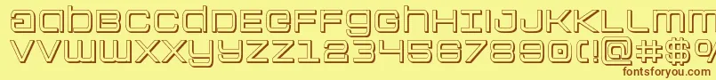 Colonymarines3D Font – Brown Fonts on Yellow Background