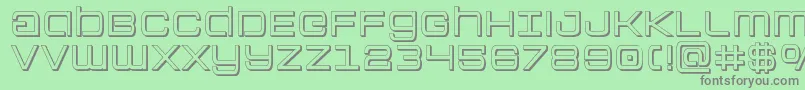 フォントColonymarines3D – 緑の背景に灰色の文字
