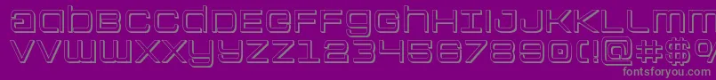 フォントColonymarines3D – 紫の背景に灰色の文字