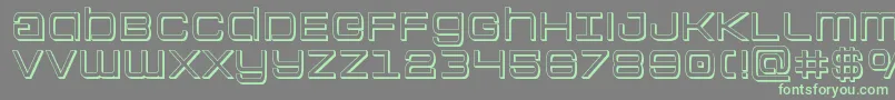 Colonymarines3D-fontti – vihreät fontit harmaalla taustalla
