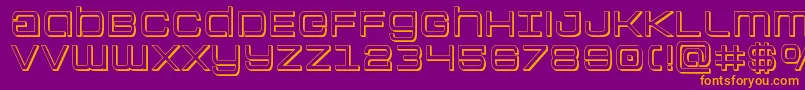 Colonymarines3D-Schriftart – Orangefarbene Schriften auf violettem Hintergrund