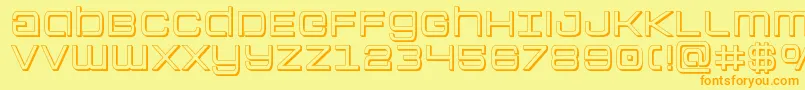 Colonymarines3D Font – Orange Fonts on Yellow Background