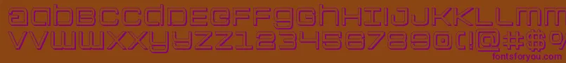 Colonymarines3D Font – Purple Fonts on Brown Background