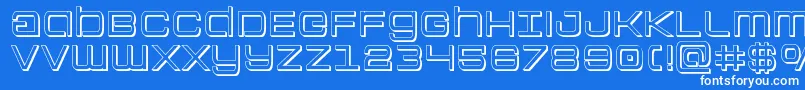 フォントColonymarines3D – 青い背景に白い文字