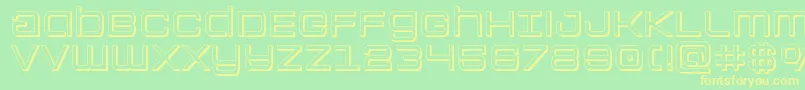 Colonymarines3D Font – Yellow Fonts on Green Background