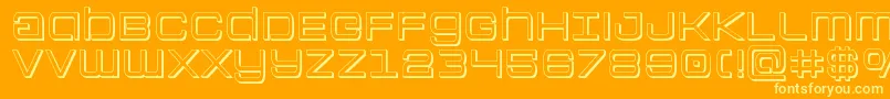 Colonymarines3D Font – Yellow Fonts on Orange Background