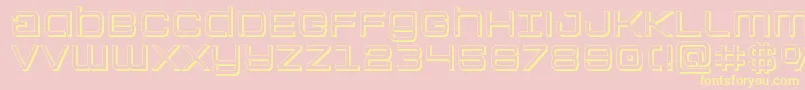 Colonymarines3D Font – Yellow Fonts on Pink Background