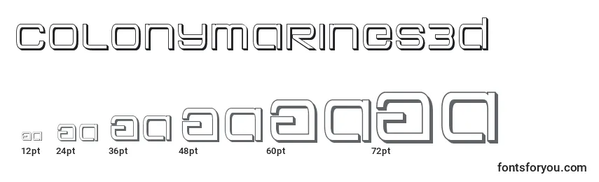 Colonymarines3D Font Sizes