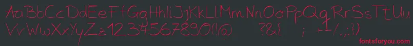 Jette Font – Red Fonts on Black Background