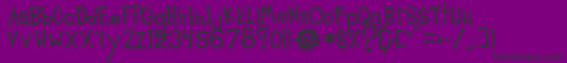 Czcionka MidnightJunkYard – czarne czcionki na fioletowym tle