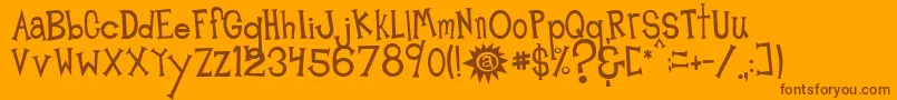 MidnightJunkYard Font – Brown Fonts on Orange Background