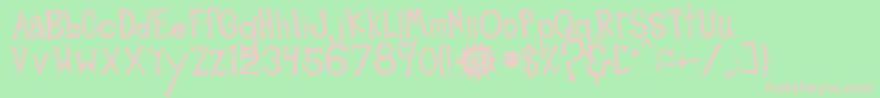 MidnightJunkYard Font – Pink Fonts on Green Background