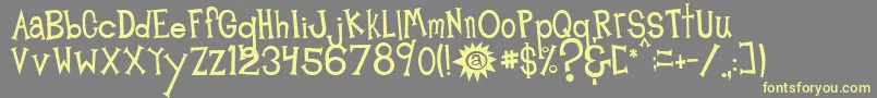 MidnightJunkYard Font – Yellow Fonts on Gray Background