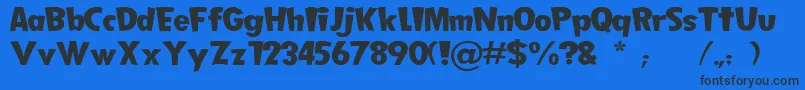 FollowWidthTop Font – Black Fonts on Blue Background