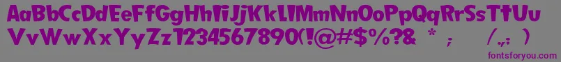 FollowWidthTop Font – Purple Fonts on Gray Background