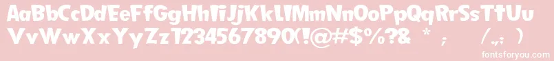 FollowWidthTop Font – White Fonts on Pink Background