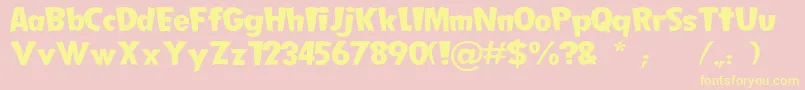 FollowWidthTop Font – Yellow Fonts on Pink Background