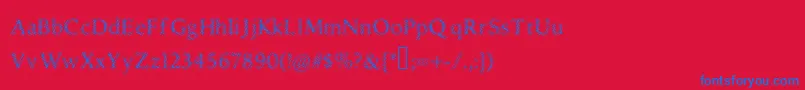 Druggedindividualist Font – Blue Fonts on Red Background