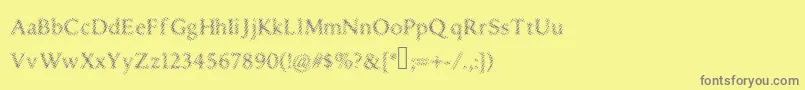Druggedindividualist Font – Gray Fonts on Yellow Background