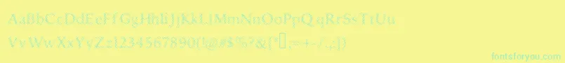 Druggedindividualist Font – Green Fonts on Yellow Background