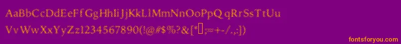 Druggedindividualist Font – Orange Fonts on Purple Background
